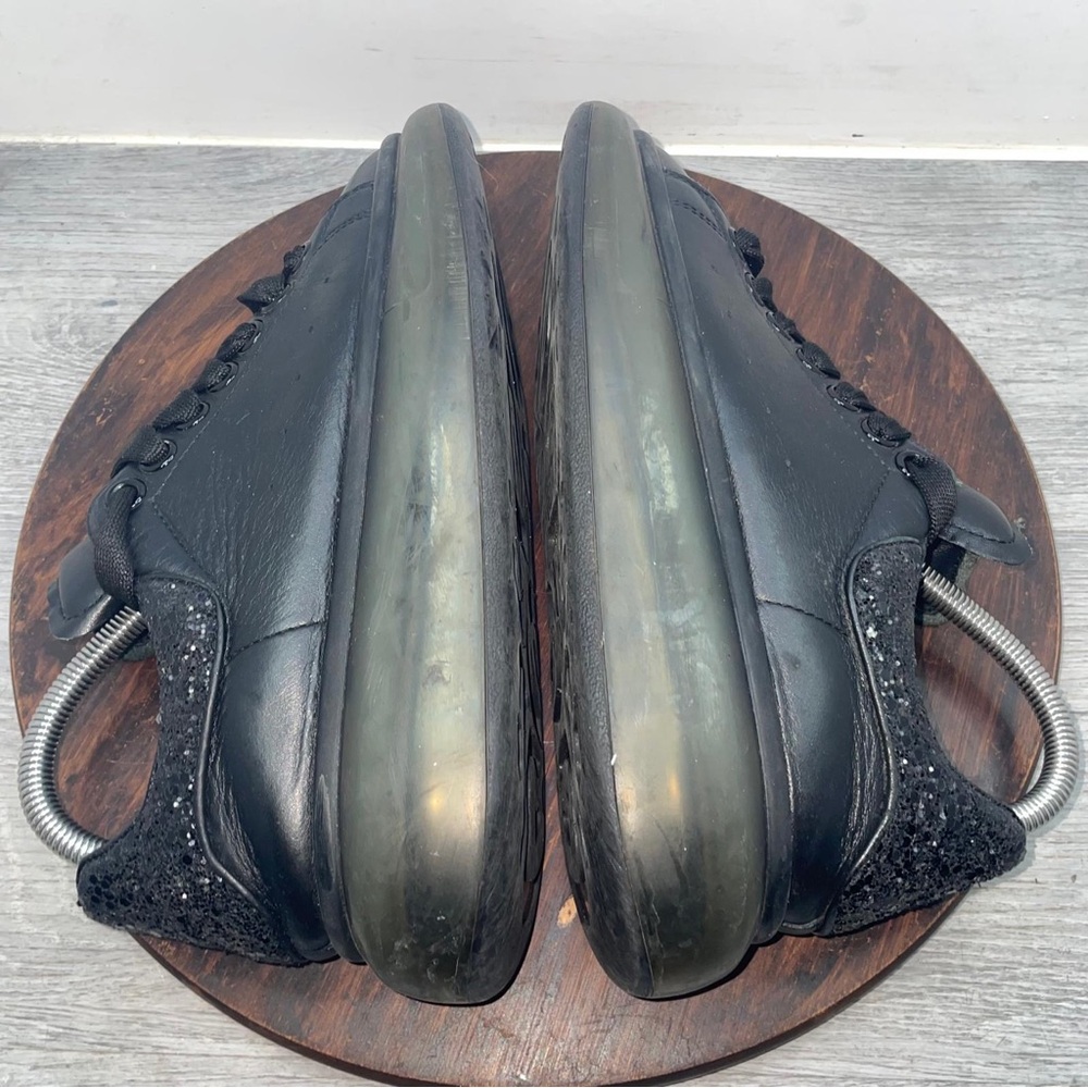 Alexander McQueen Sneakers Black with Glitter Translucent Sole Women’s size 37 - Picture 8 of 14
